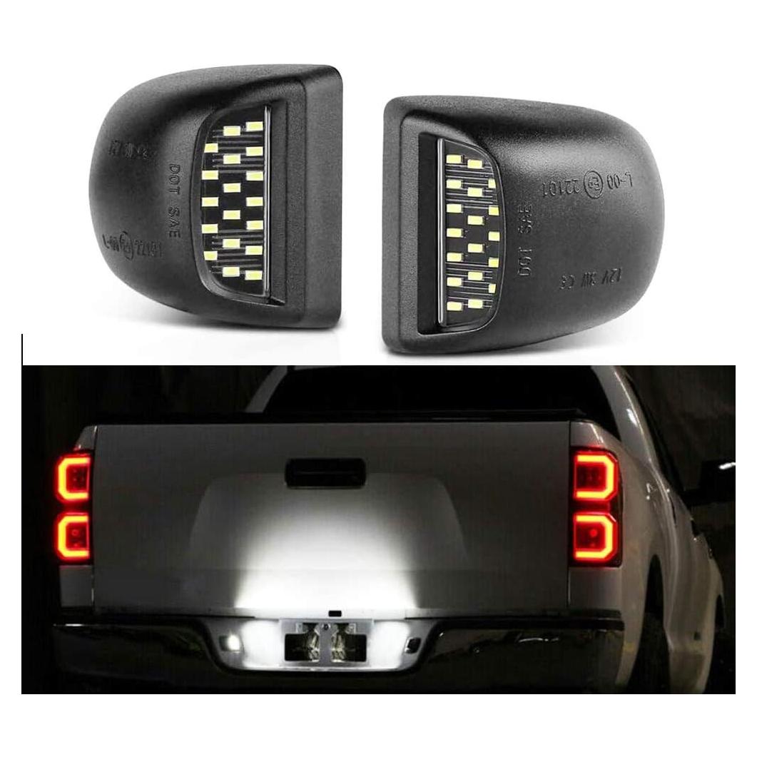 2 Bombillas LED Luz de Placa de Licencia Puddle Light Blanco