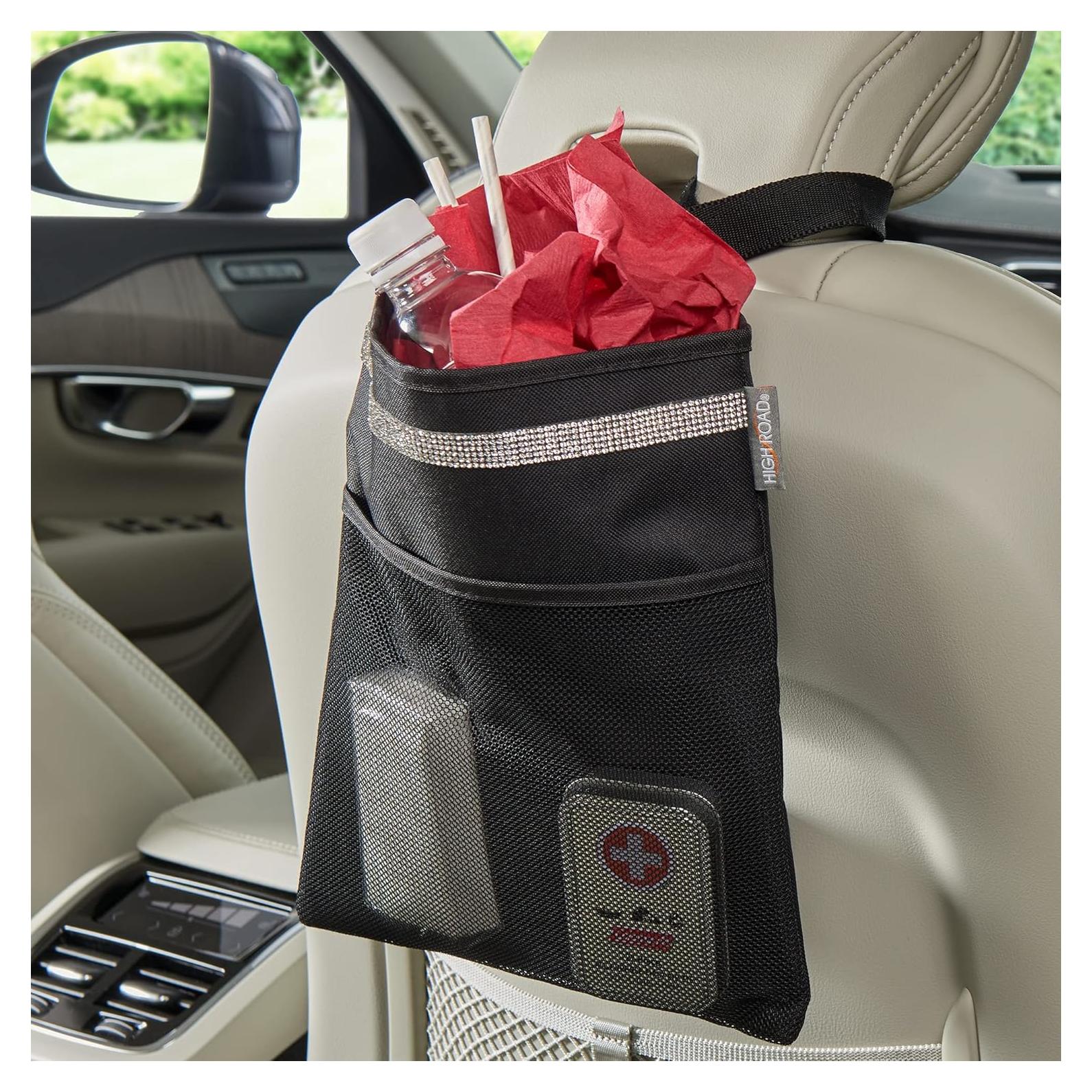 Basurero de coche High Road impermeable con bolsillo y correa