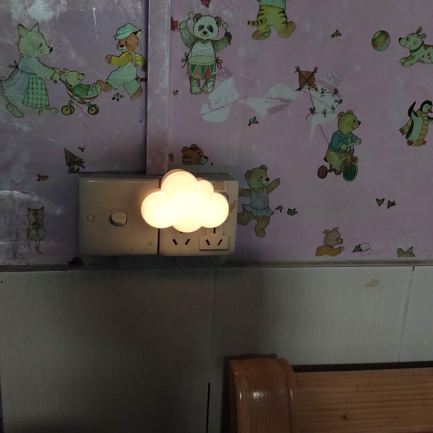 Luz Nocturna LED Ausaye Nube Enchufable con Sensor 0.5W