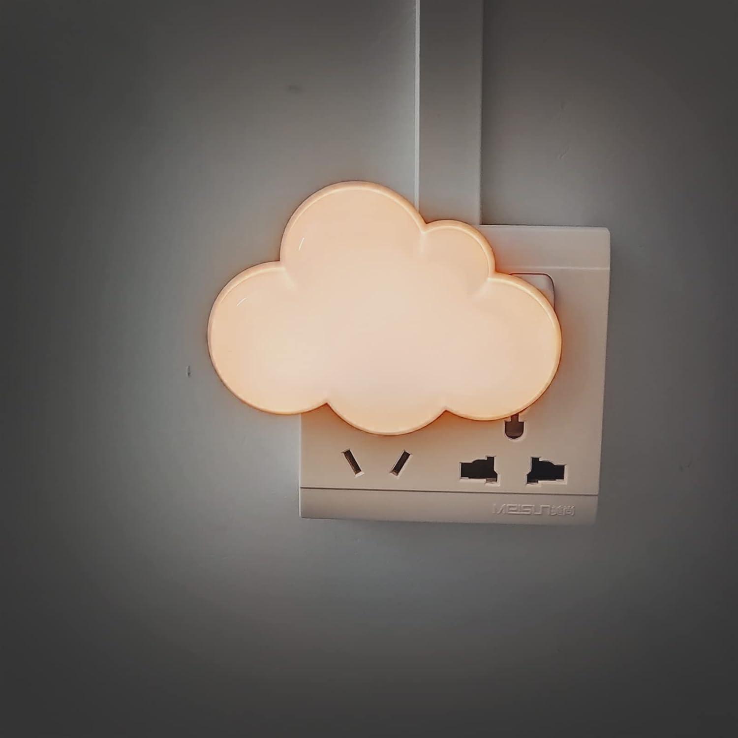 Luz Nocturna LED Ausaye Nube Enchufable con Sensor 0.5W