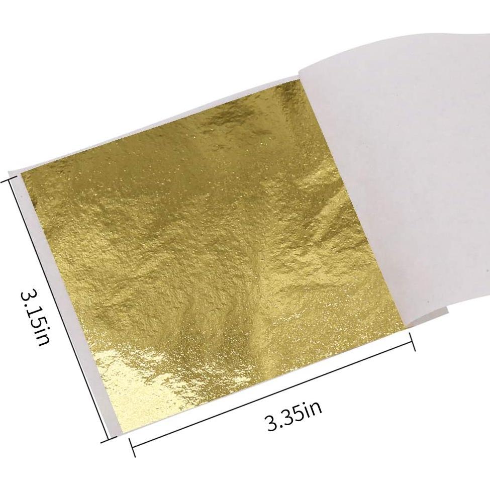 Hojas de Oro Imitación KINNO 12 Colores 600 Piezas 8 x 8.5 cm