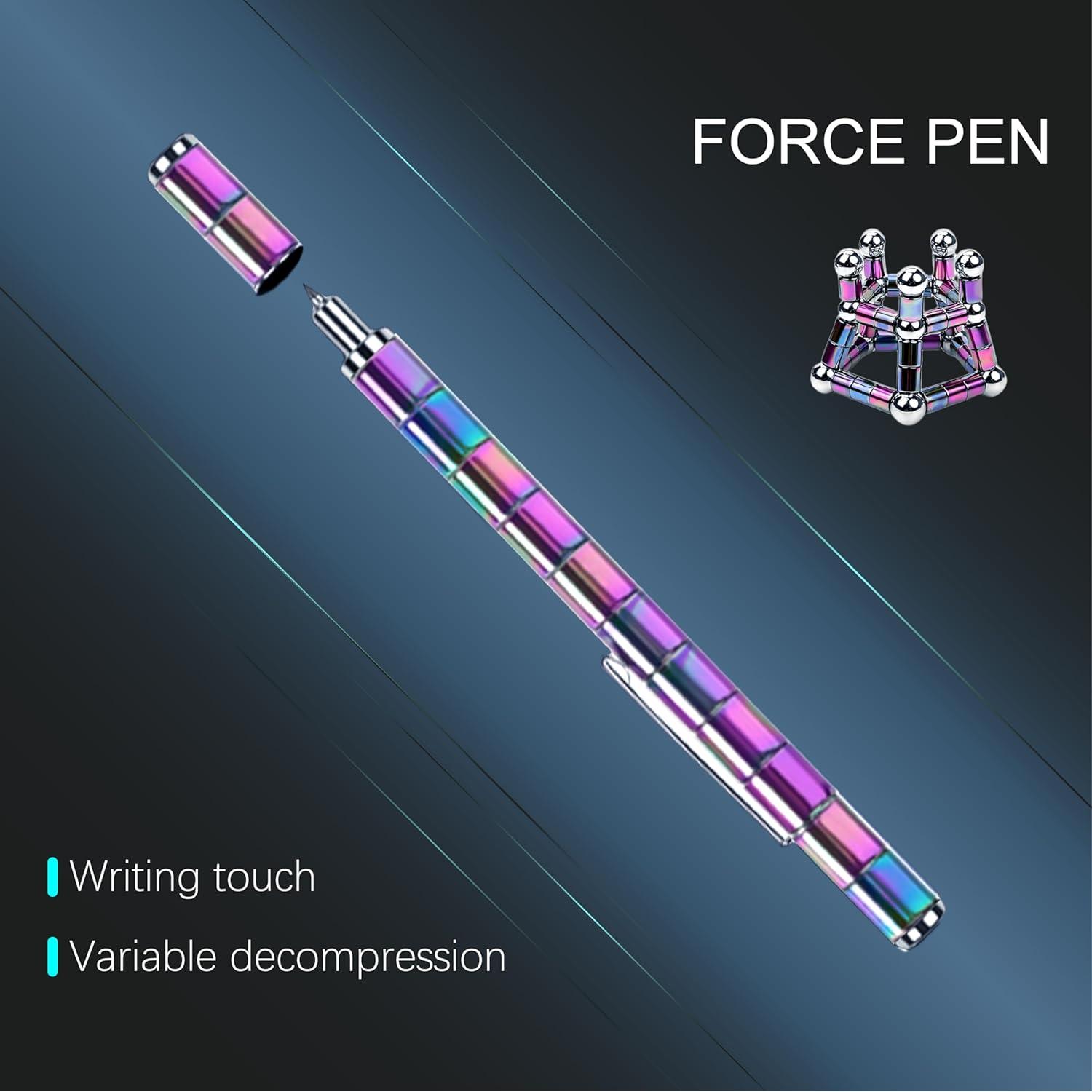 Bolígrafo Magnético Antiestrés 1666 Azul Multifuncional