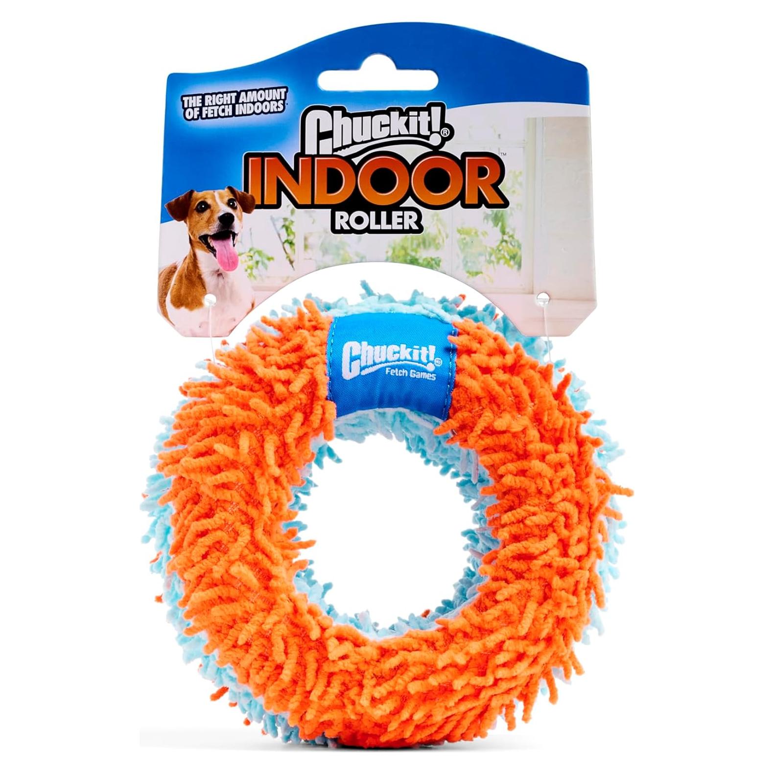 Chuckit! Rodillo Fetch Interior para Perros - Naranja y Azul