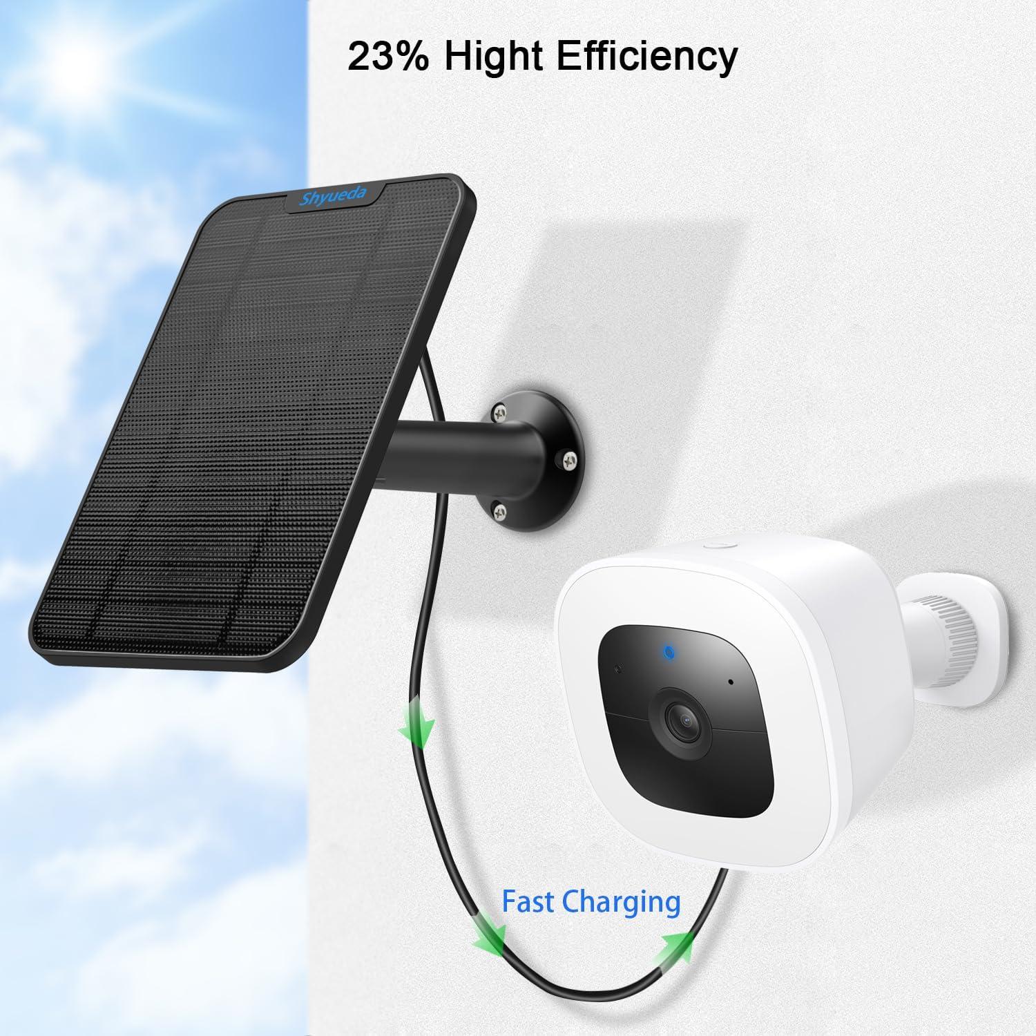 Panel Solar Shyueda 4W IP65 para Eufycam con Cable 4m