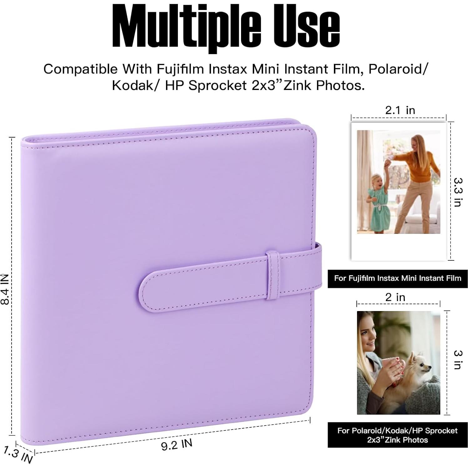 Álbum de Fotos Veicevol 360 Bolsillos Púrpura para Instax