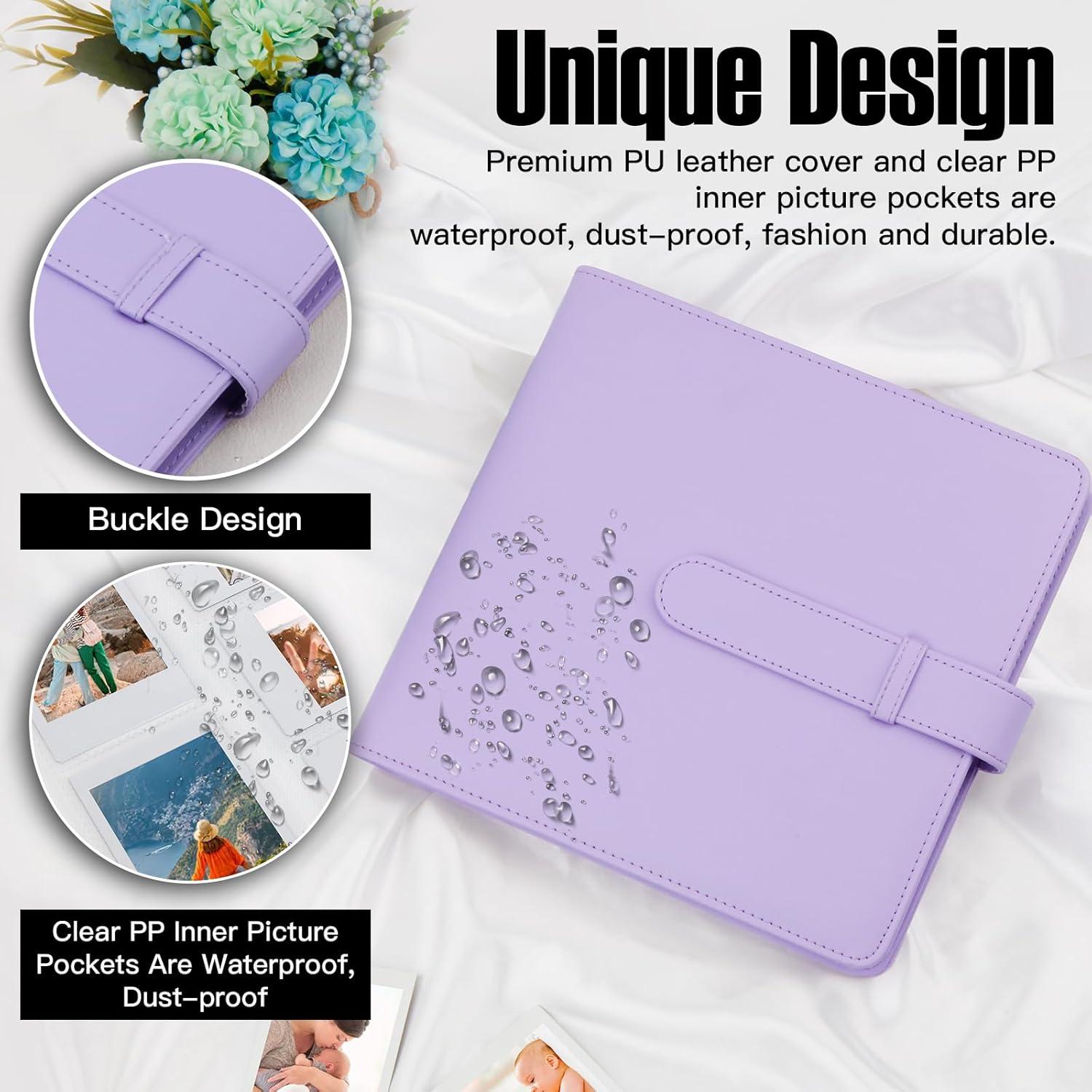 Álbum de Fotos Veicevol 360 Bolsillos Púrpura para Instax