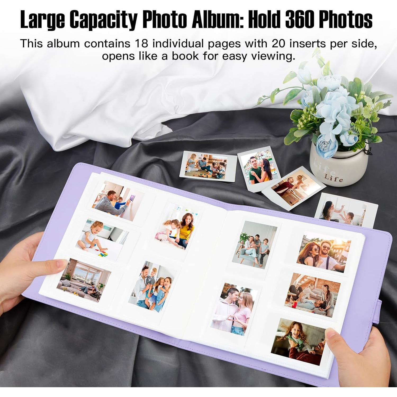 Álbum de Fotos Veicevol 360 Bolsillos Púrpura para Instax