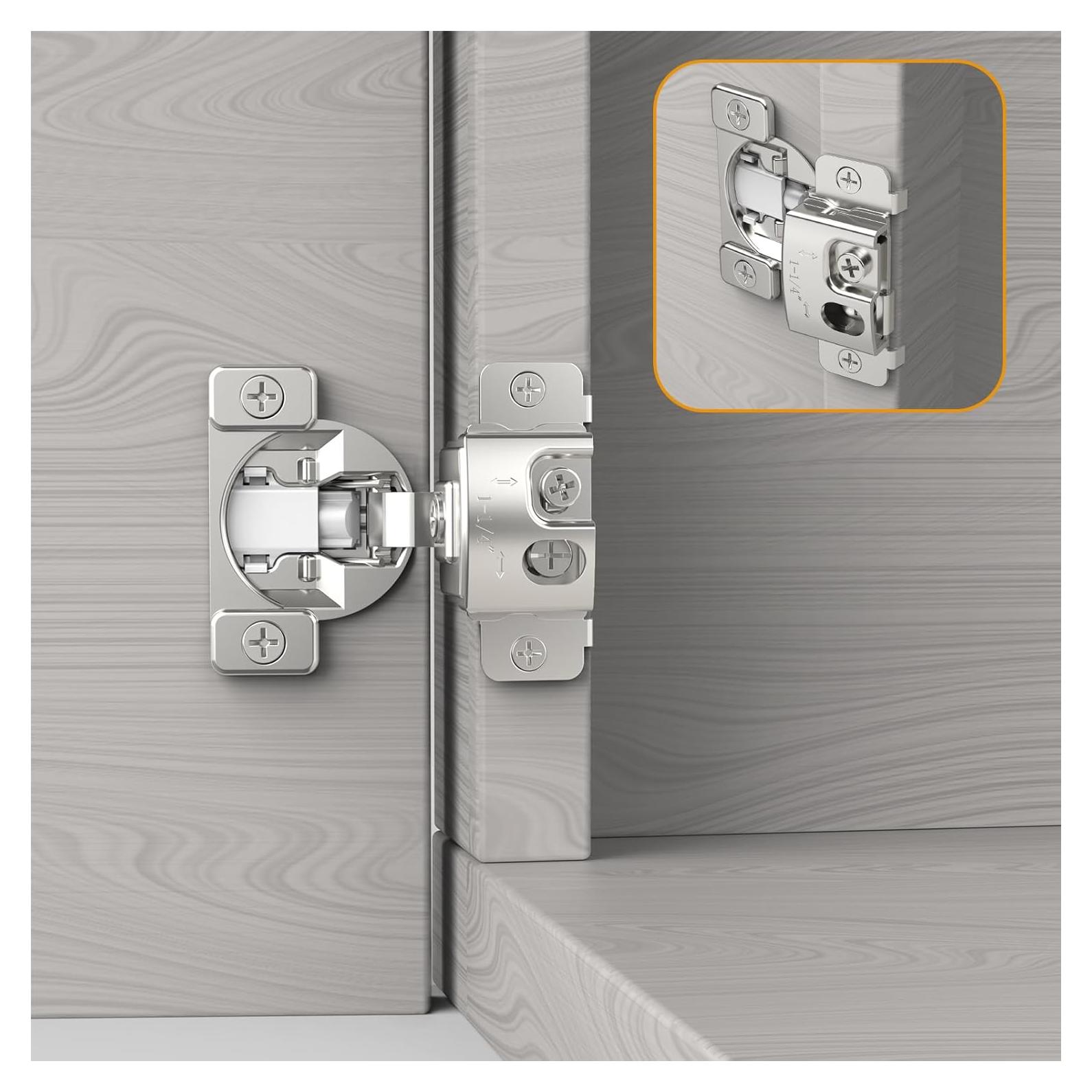 Bisagras de Gabinete FURNIWARE 10 Piezas Cierre Suave 1-1/4"