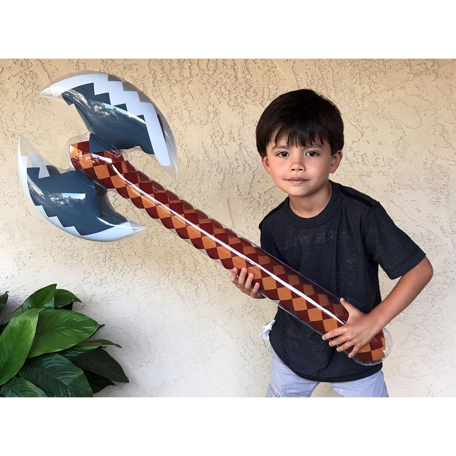 Paquete de 12 Armas Inflables Megasumer - Espadas, Hachas y Escudos