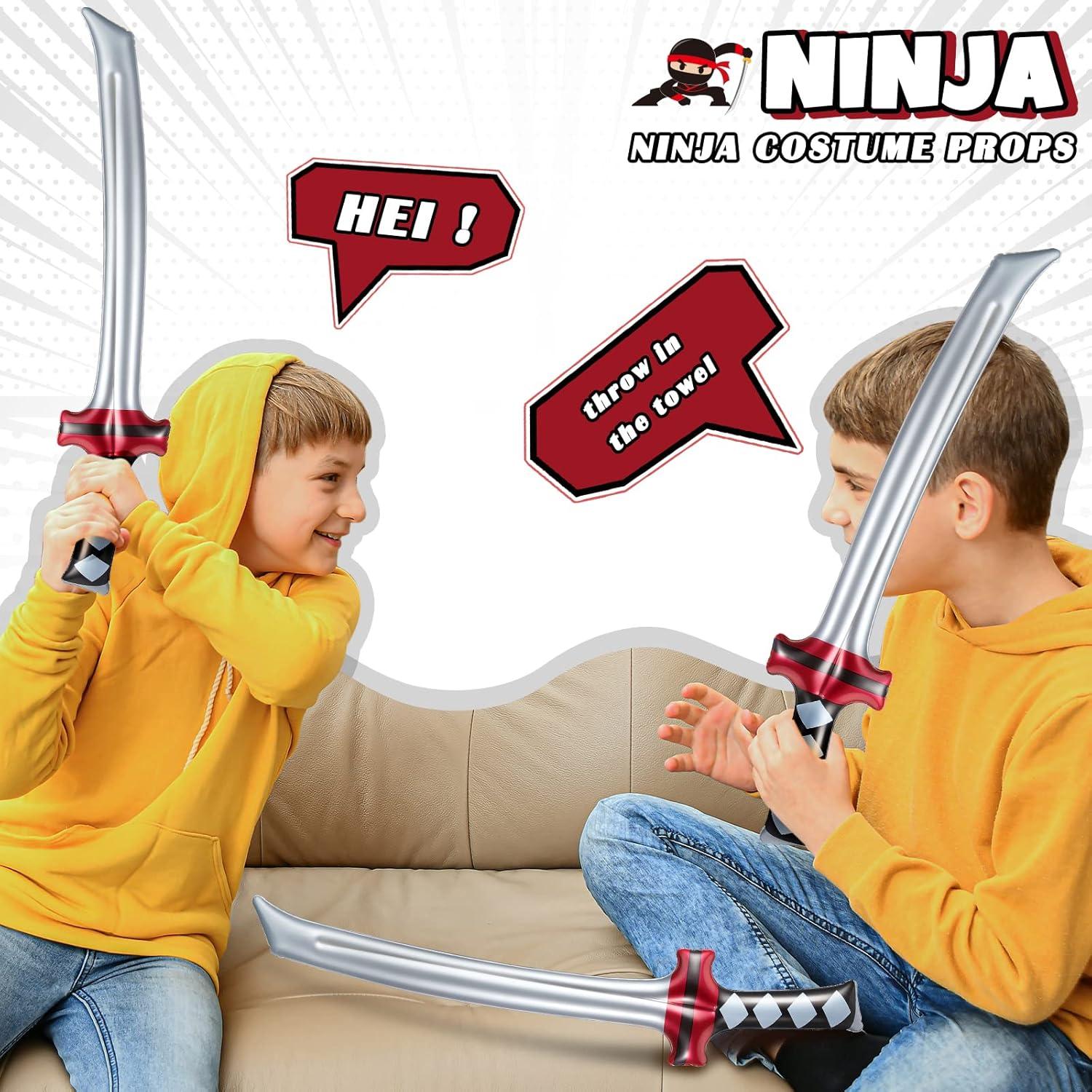 24 Espadas Ninja Inflables Deekin 75 cm Juguetes Fiesta Cumpleaños