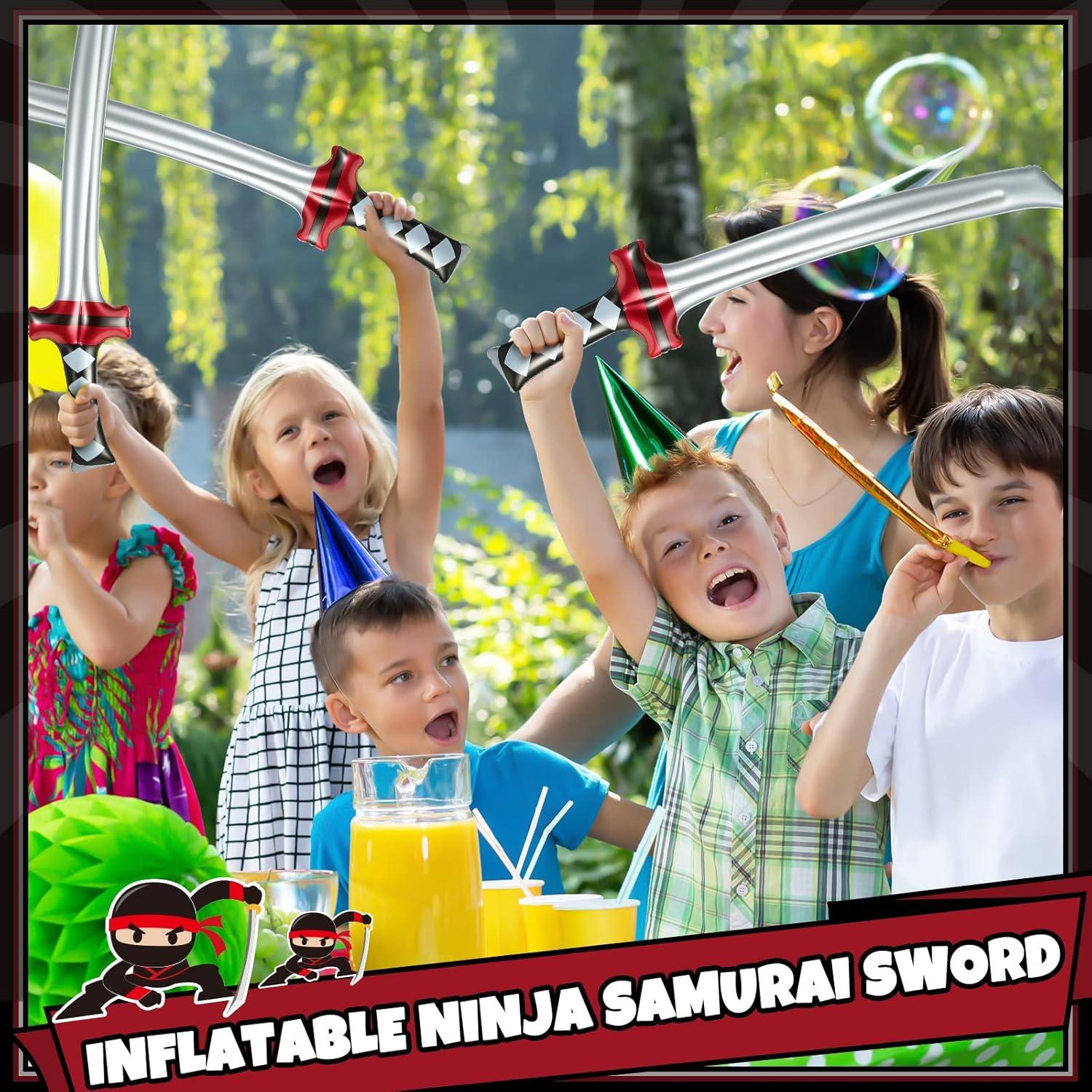 24 Espadas Ninja Inflables Deekin 75 cm Juguetes Fiesta Cumpleaños