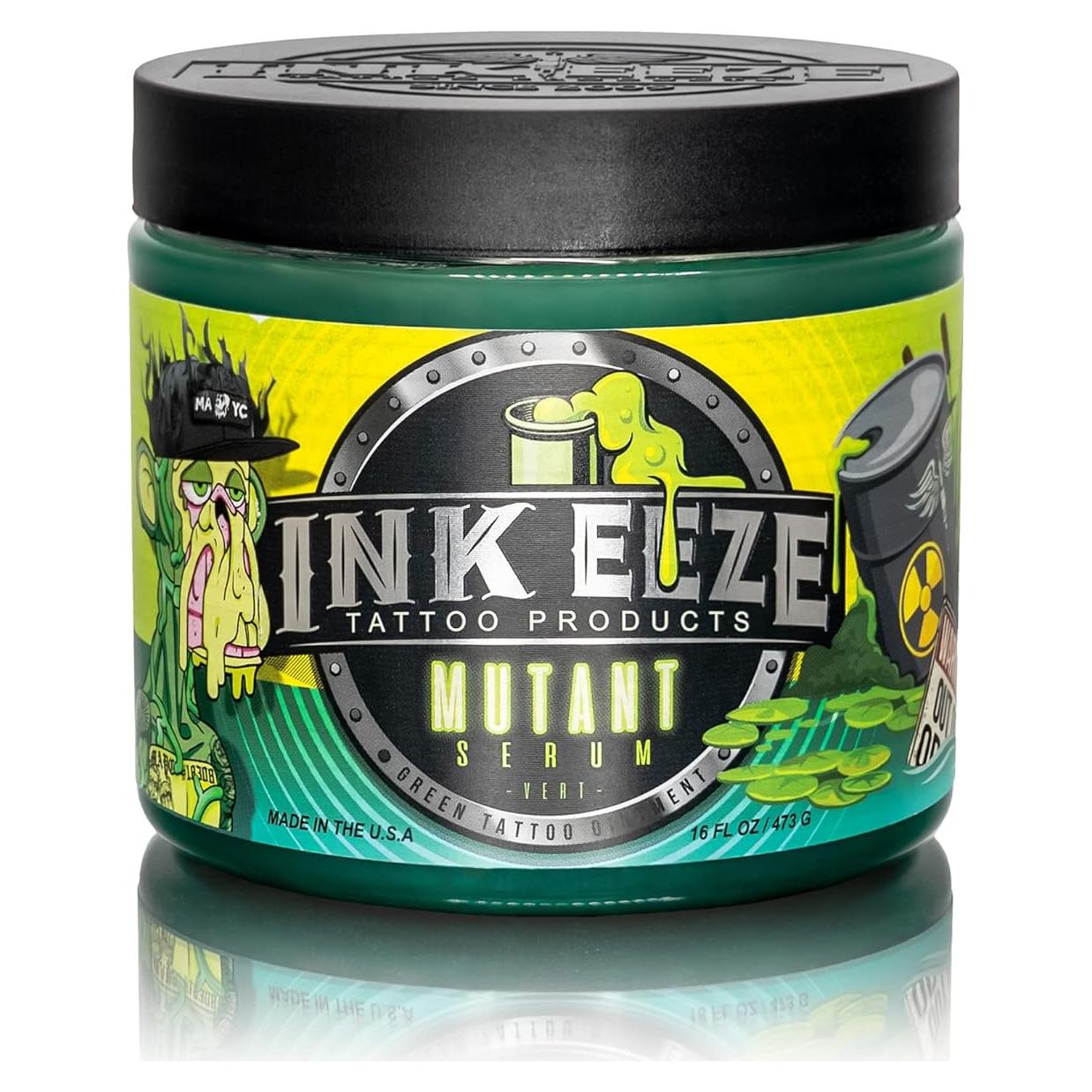 Ungüento Tattoo Verde Inkeeze Serum Mutante 16oz Edición Limitada