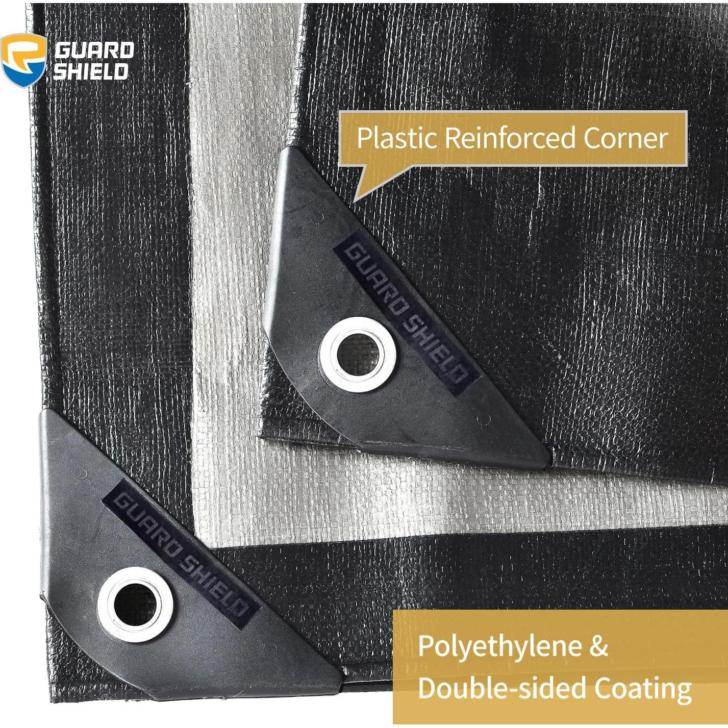 Lona Multiuso Impermeable GUARD SHIELD 1.83x2.44m Negra/Plata
