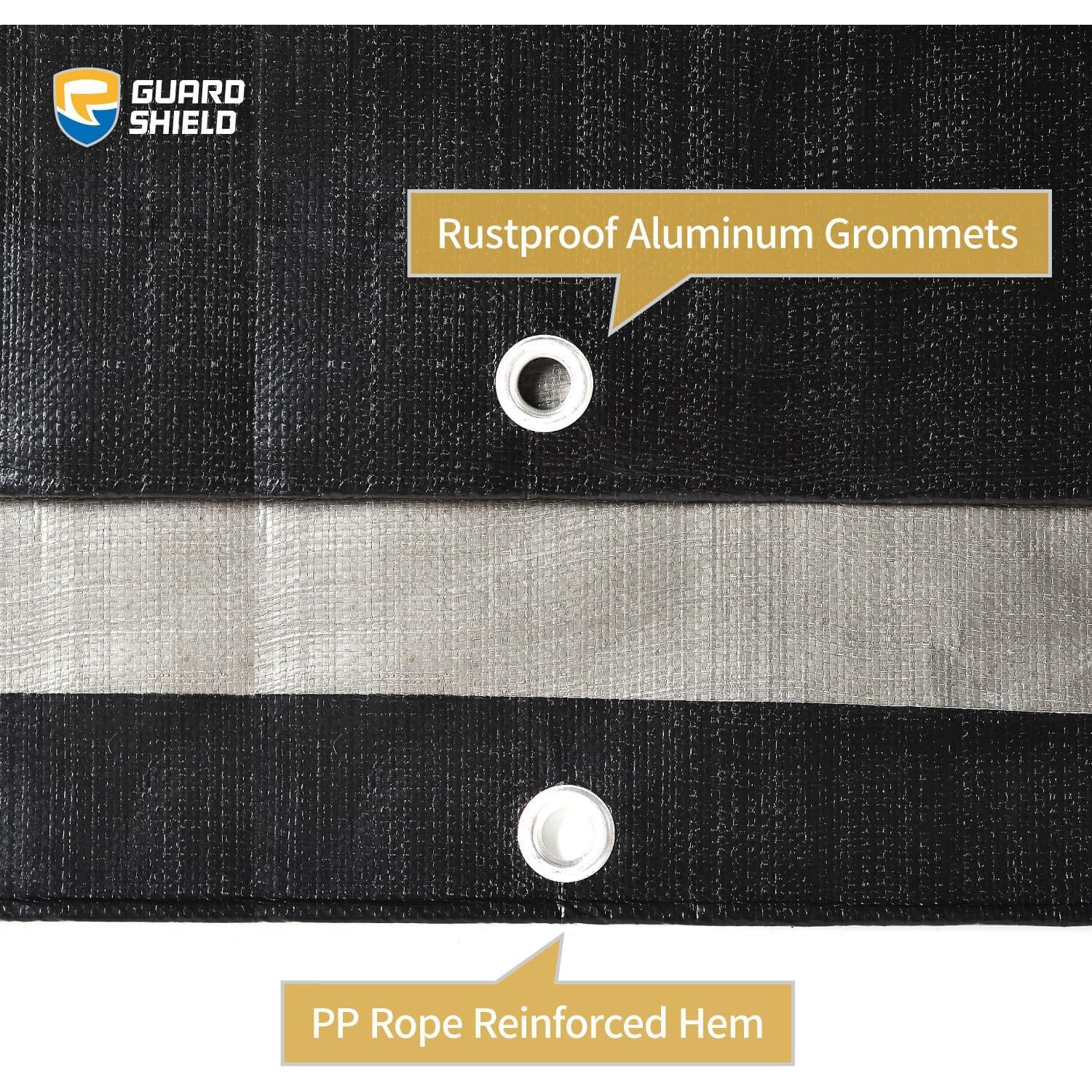 Lona Multiuso Impermeable GUARD SHIELD 1.83x2.44m Negra/Plata