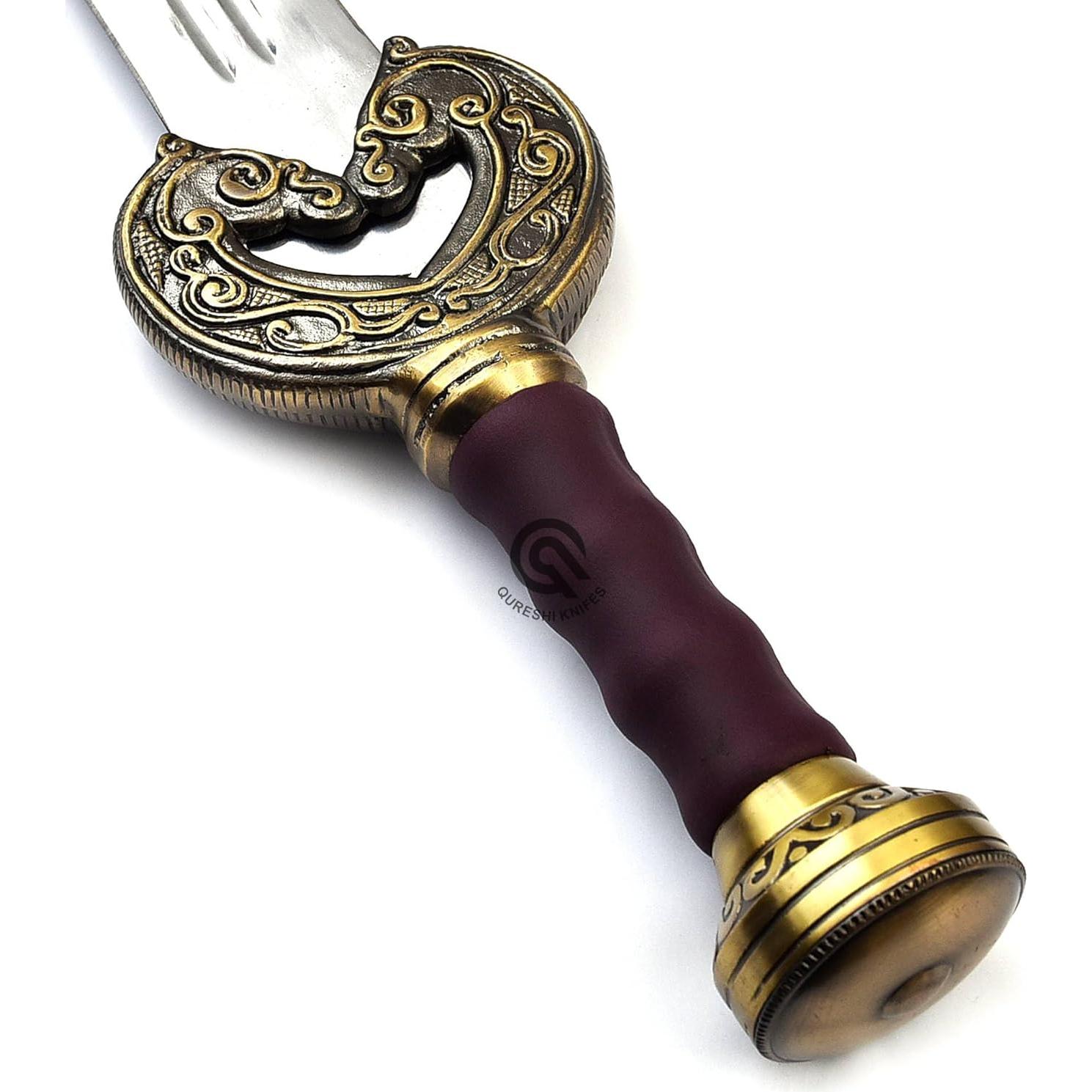 Espada de Fantasía QURESHI KNIFES 99 cm con Funda y Placa