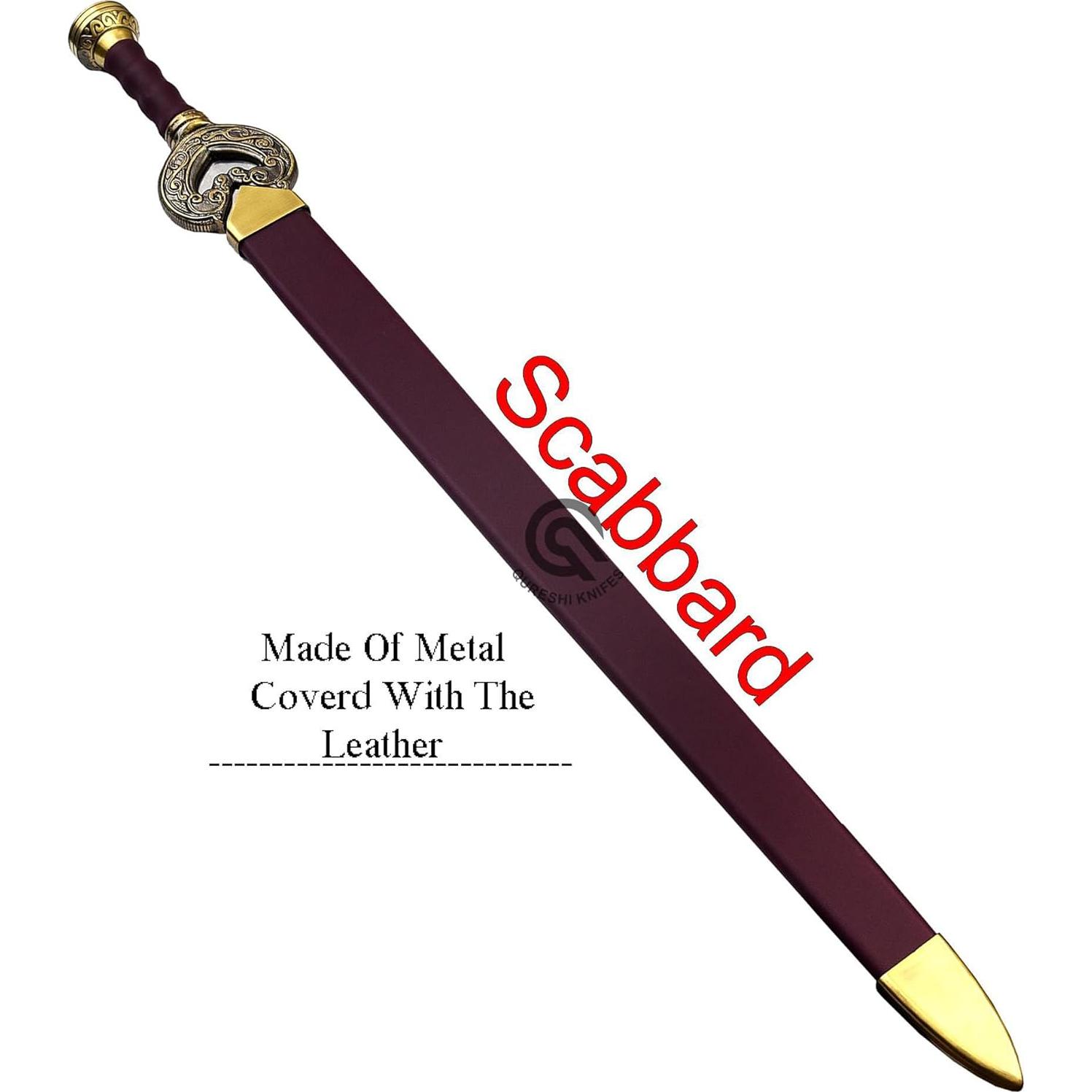 Espada de Fantasía QURESHI KNIFES 99 cm con Funda y Placa