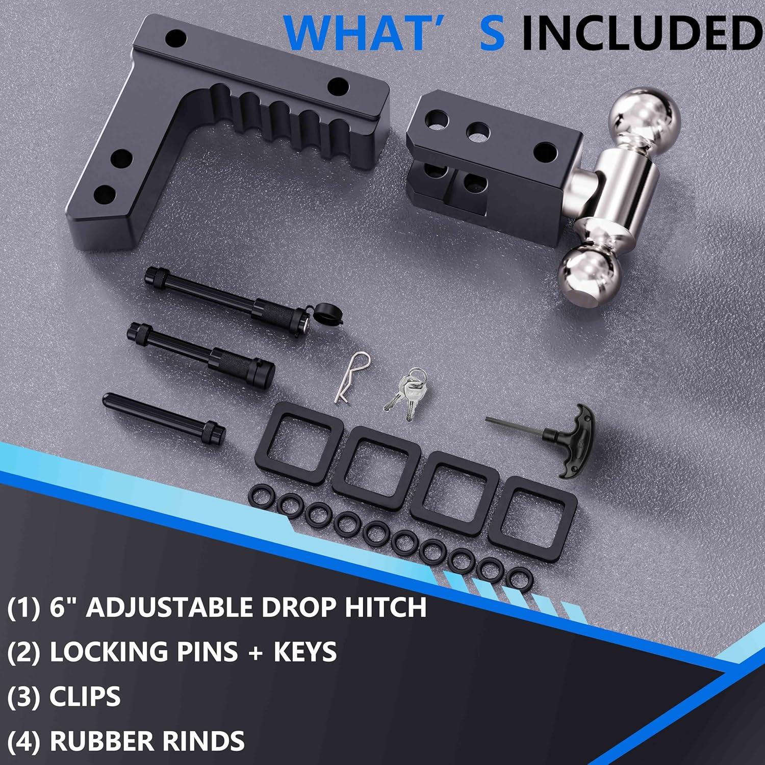Enganche de Remolque Ajustable DEWOT TH-01 5670 kg con Bola Dual