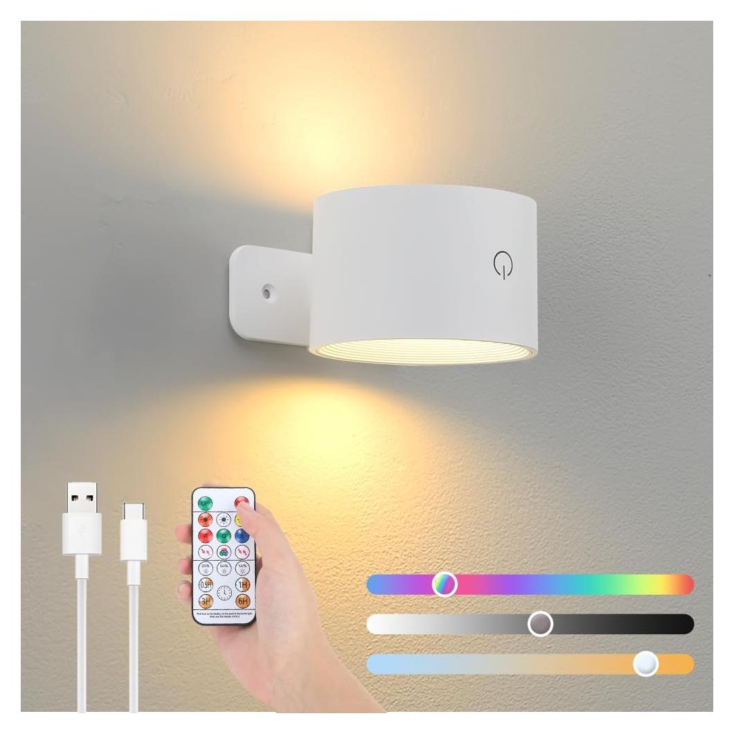 Aplique de Pared Inalámbrico Lightess SH-C6104C RGB Blanco