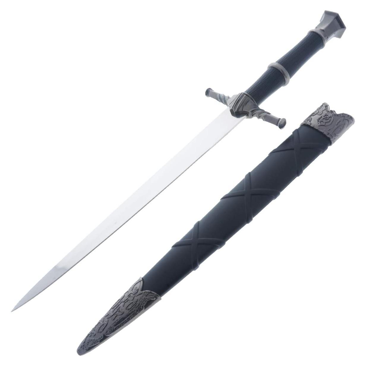 Daga Medieval APMRUMGO 40 cm Acero Inoxidable Negra