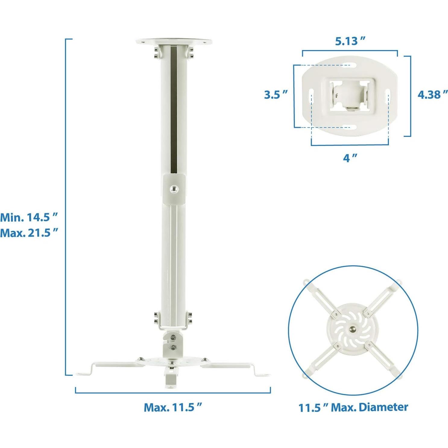 Soporte de Proyector de Techo Mount-It! Ajustable 36.8-54.6 cm