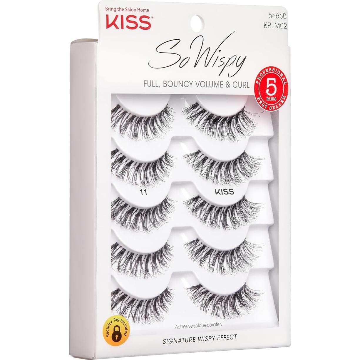 Pestañas Postizas KISS So Wispy Estilo #11 12 mm - 5 Pares