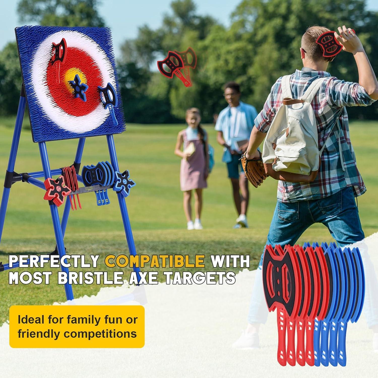 Conjunto de 8 Hachas de Lanzamiento Sidske - Colorido y Seguro