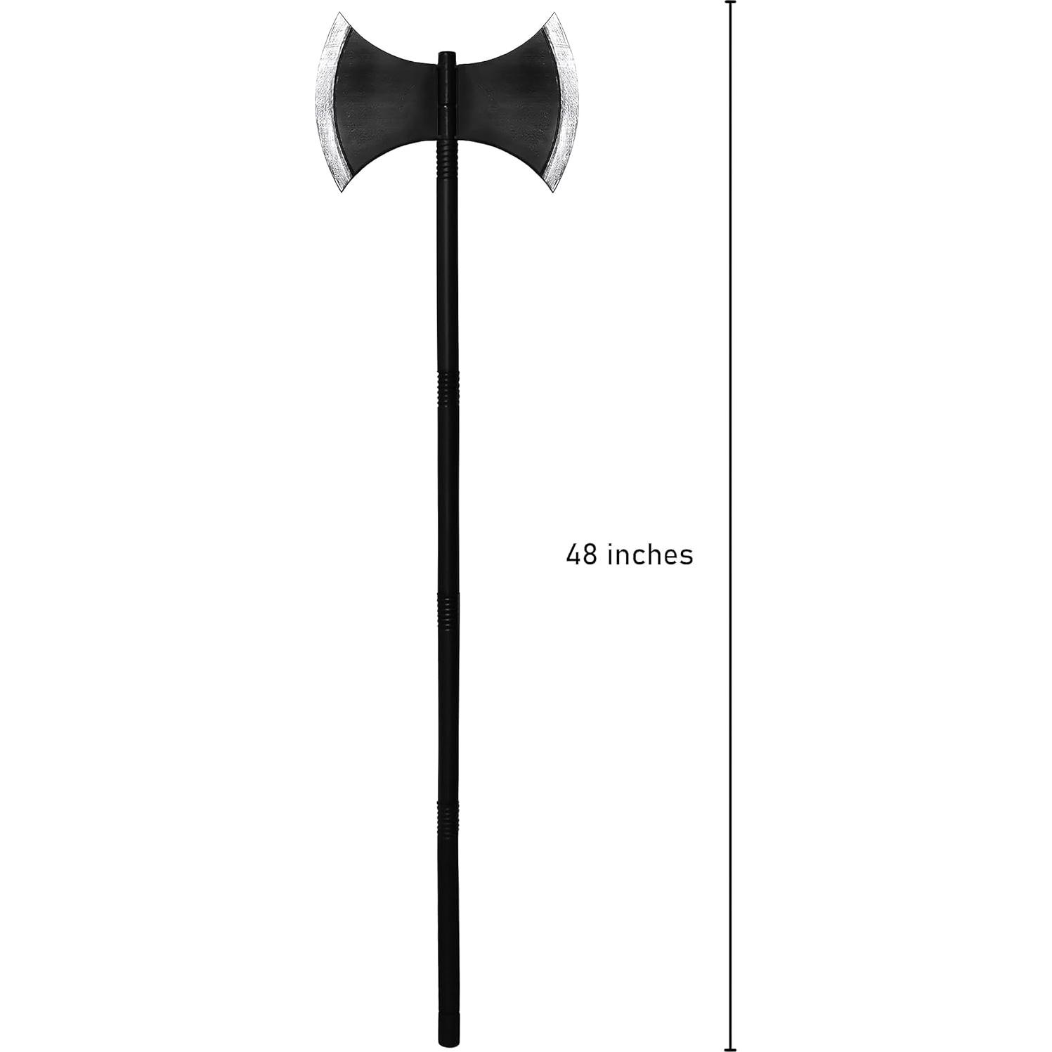 Hacha Doble de Juguete Nicky Bigs 147 cm para Halloween
