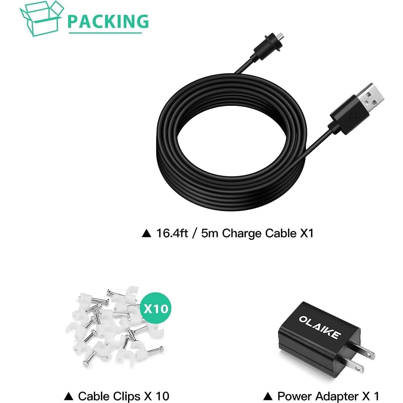 Cable de Poder OLAIKE 5m para Cámara Blink Outdoor 3ra Gen