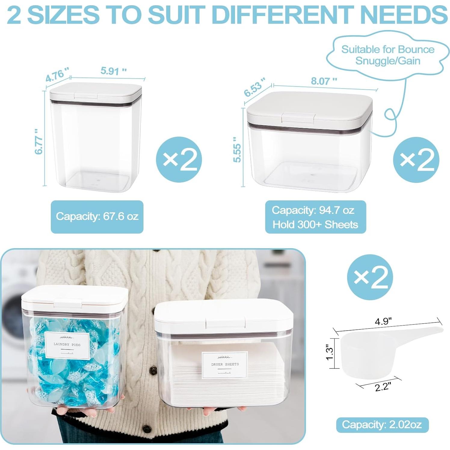 Contenedores Herméticos para Detergente Zingbee 4 Piezas