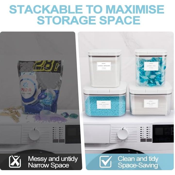 Contenedores Herméticos para Detergente Zingbee 4 Piezas
