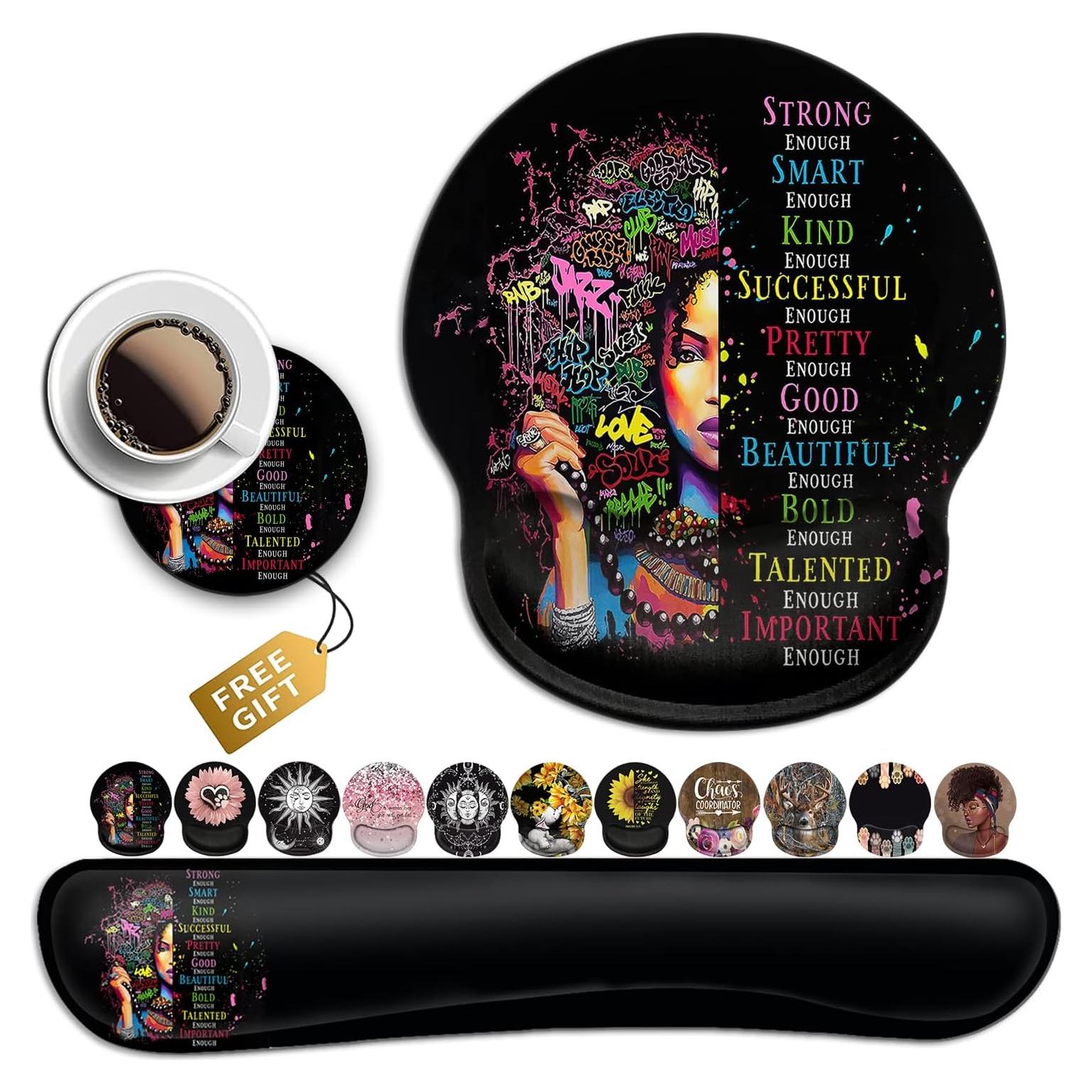 Alfombrilla de Ratón Ergonómica JVGFYNKL con Soporte de Gel