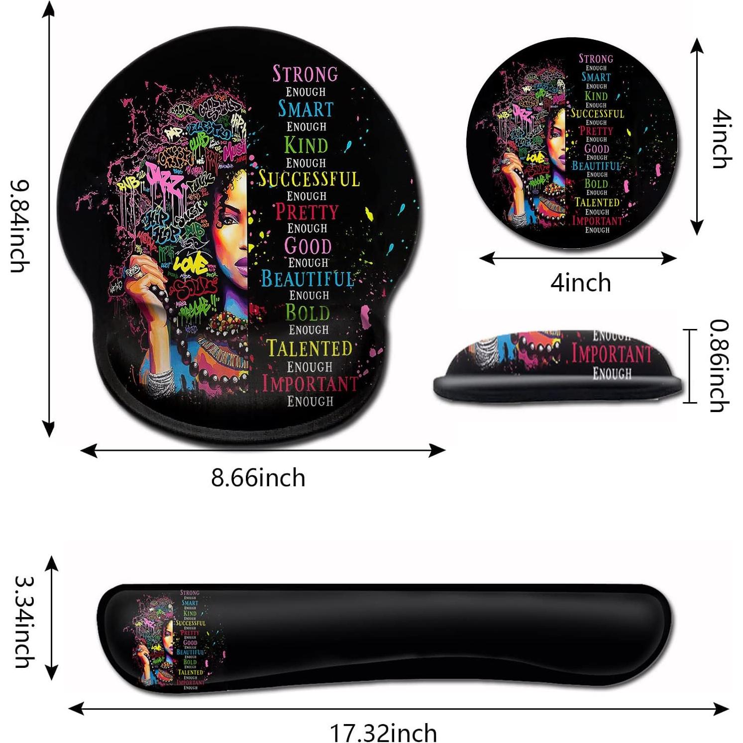 Alfombrilla de Ratón Ergonómica JVGFYNKL con Soporte de Gel