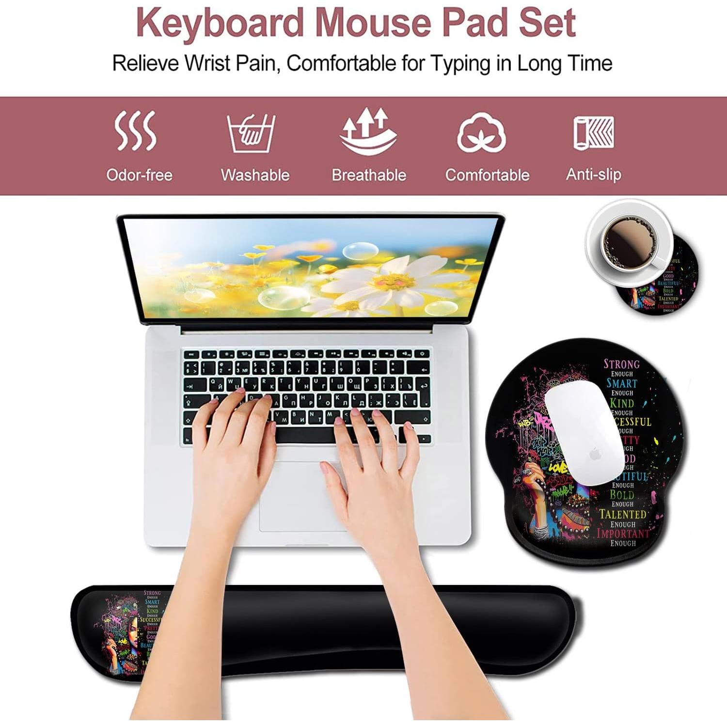 Alfombrilla de Ratón Ergonómica JVGFYNKL con Soporte de Gel