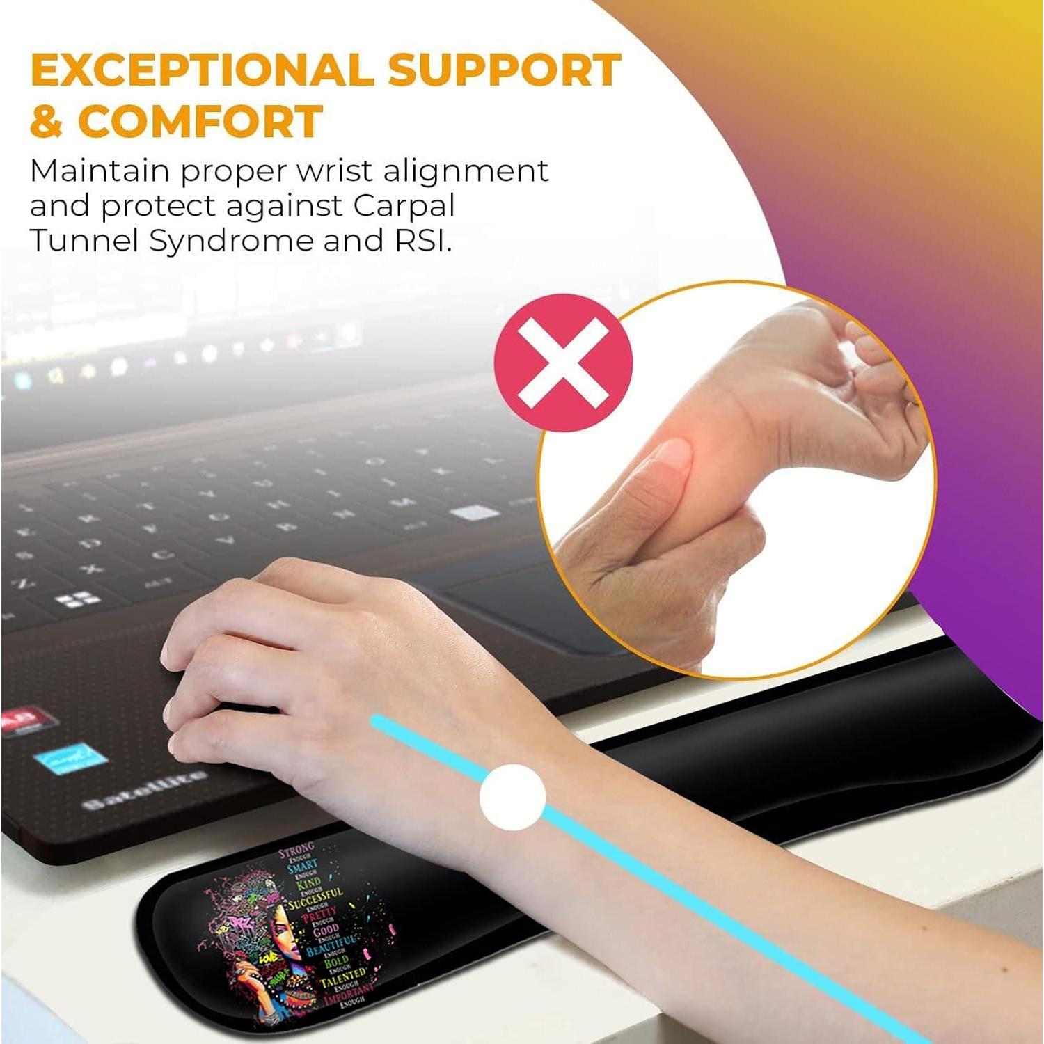 Alfombrilla de Ratón Ergonómica JVGFYNKL con Soporte de Gel