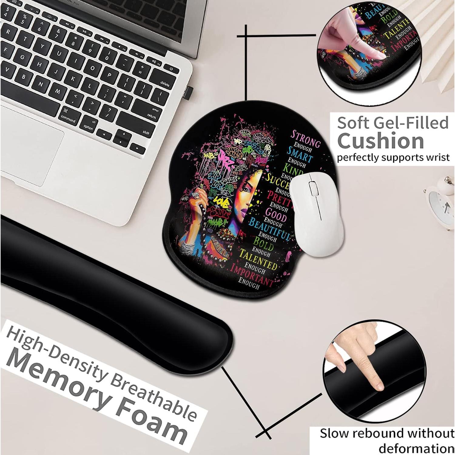 Alfombrilla de Ratón Ergonómica JVGFYNKL con Soporte de Gel