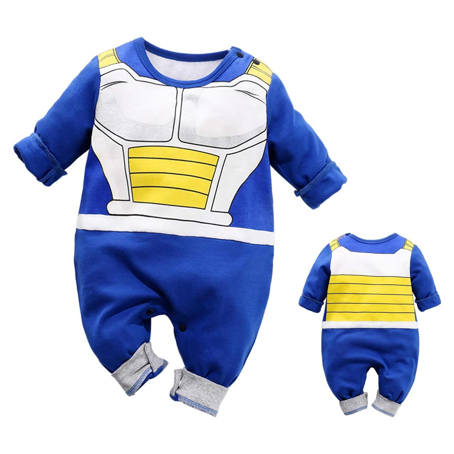 Traje de una pieza para bebé YFYBaby 100% algodón azul