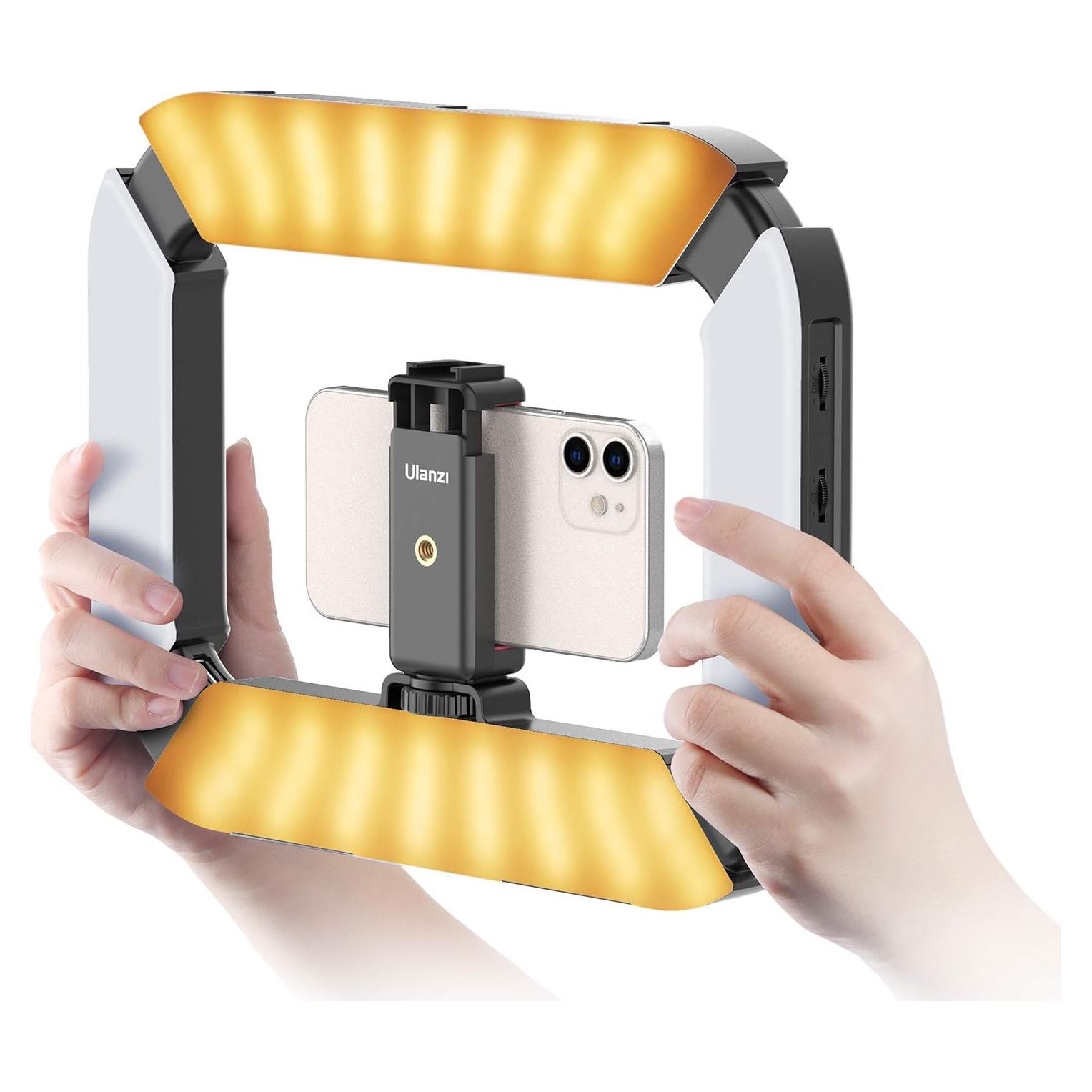 ULANZI Video Rig Smartphone con Luz de Anillo 8500K