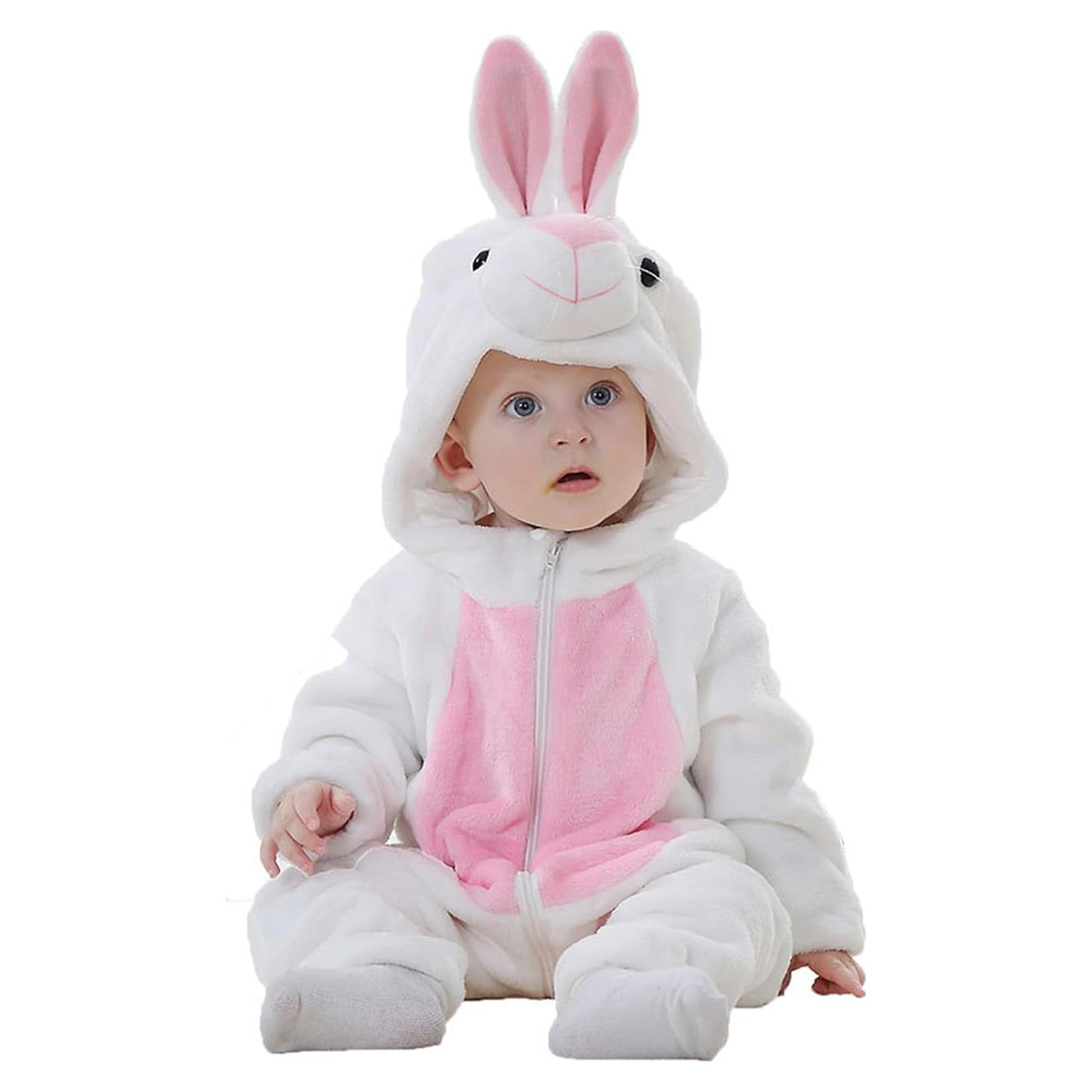 Disfraz de Mono Conejo Blanco CuteOn para Niños 3-4 Años