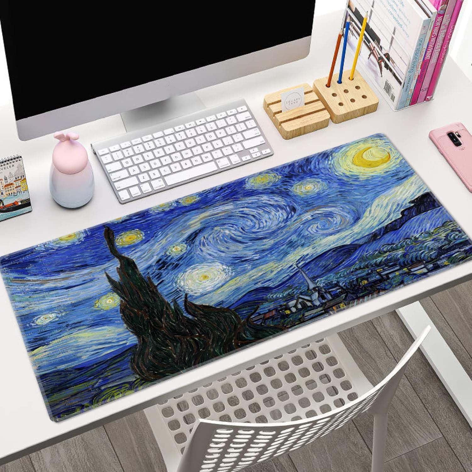 Alfombrilla de Ratón Wasica Vincent Van Gogh 800x300mm Antideslizante