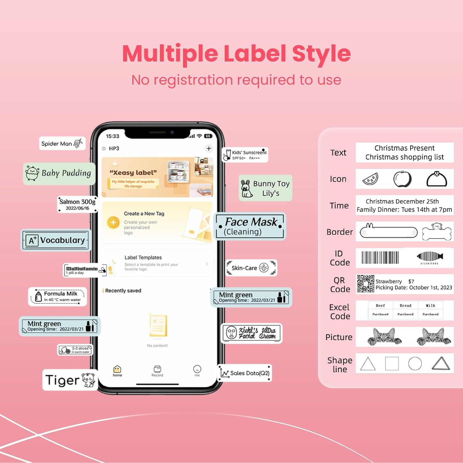 Impresora de Etiquetas Mini HP3 Bluetooth - Compacta y Ligera