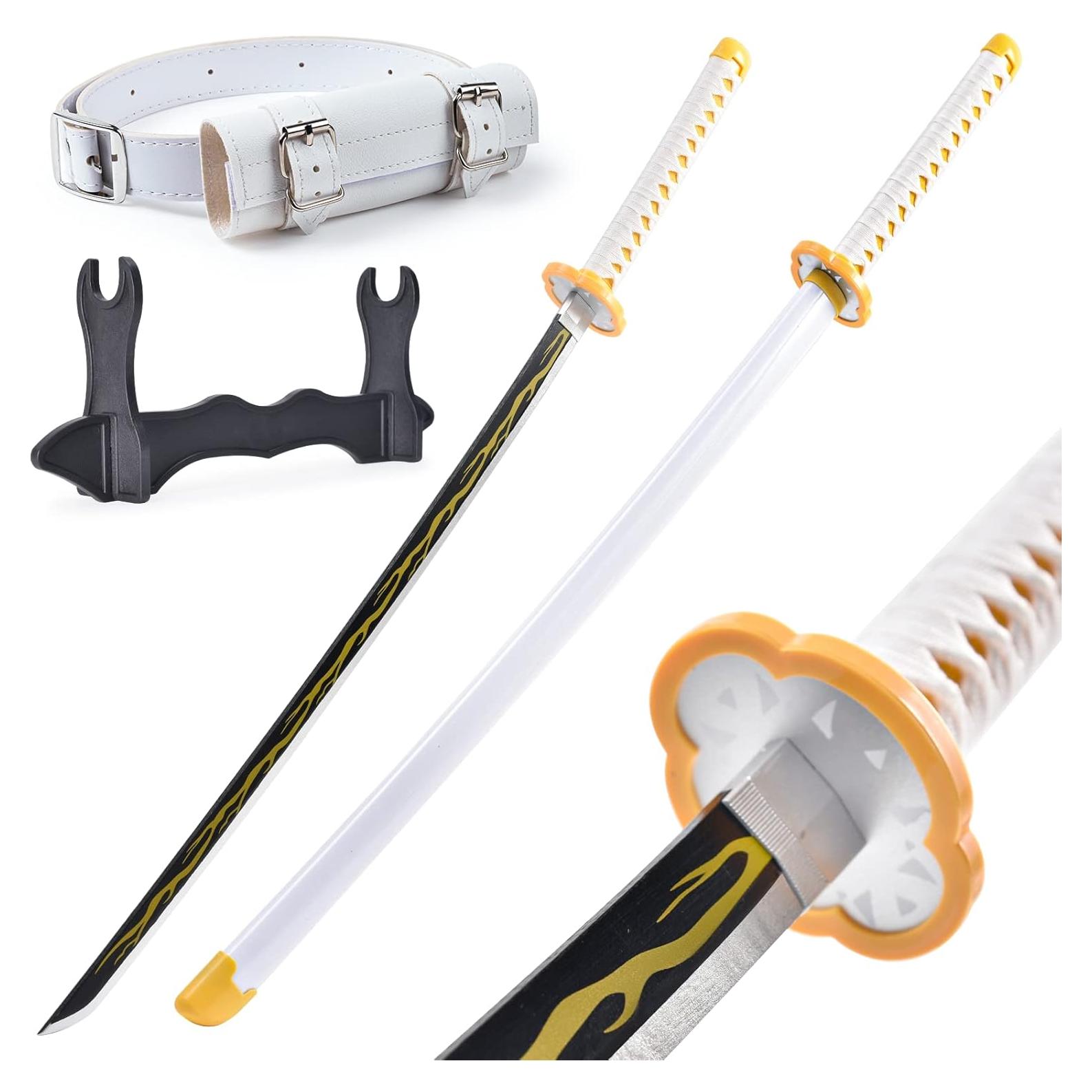 Espada de Cosplay Zenitsu PZOEWUESR 104 cm con Soporte