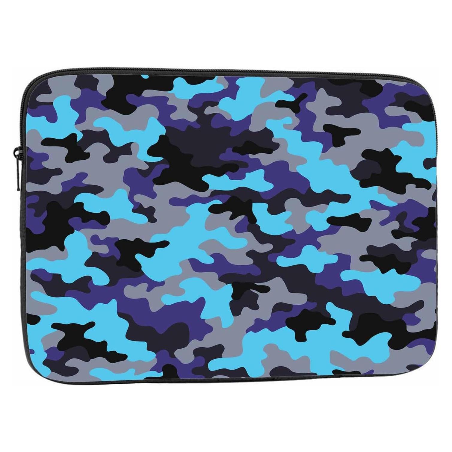 Funda para Laptop 15.6" Nicokee Camuflaje Azul Gris