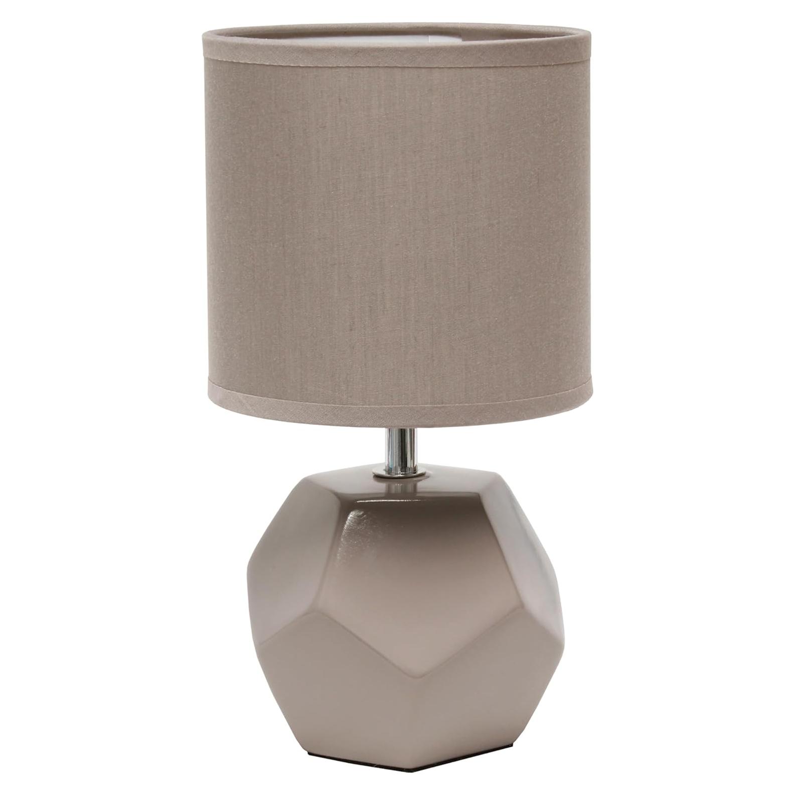 Lámpara de Mesa Geométrica Moderna Simple Designs 26 cm Gris