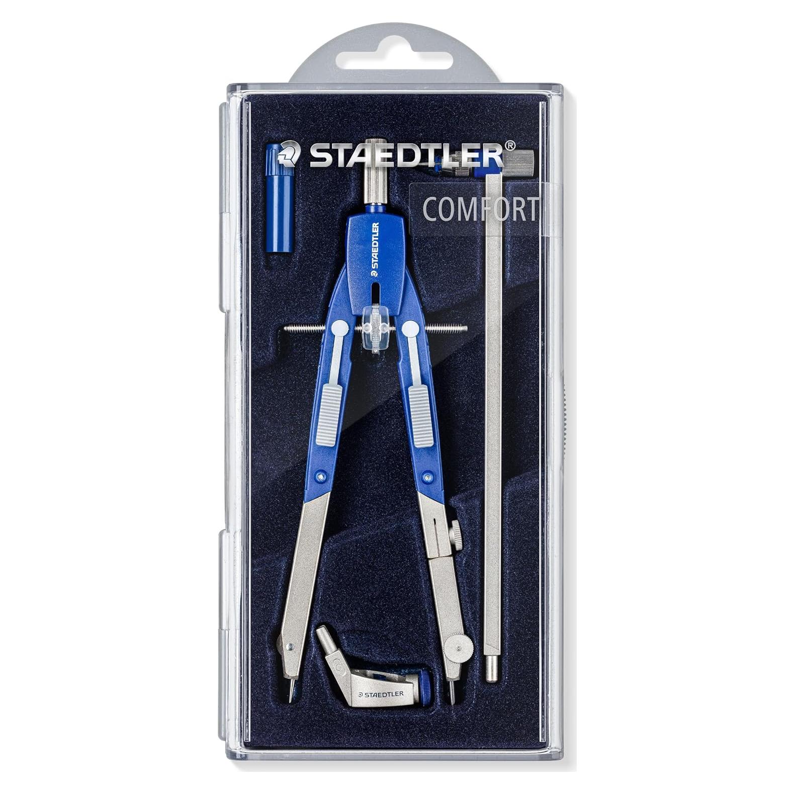 Set de Compás de Metal 4 Piezas Staedtler 552 02 Ajuste Rápido