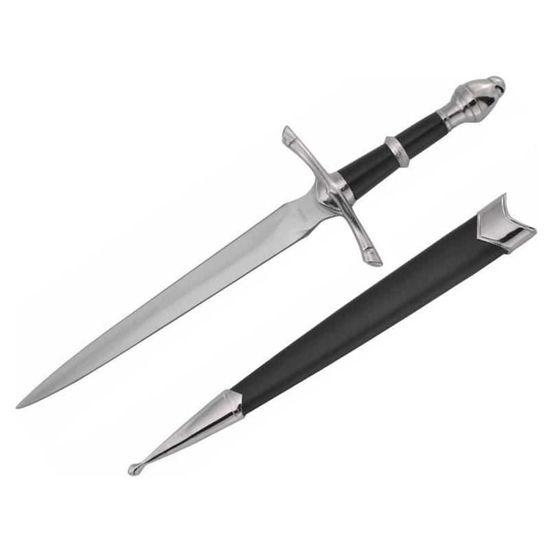 Daga Medieval Wuu Jau H-5921 con Funda Negra 35,56 cm