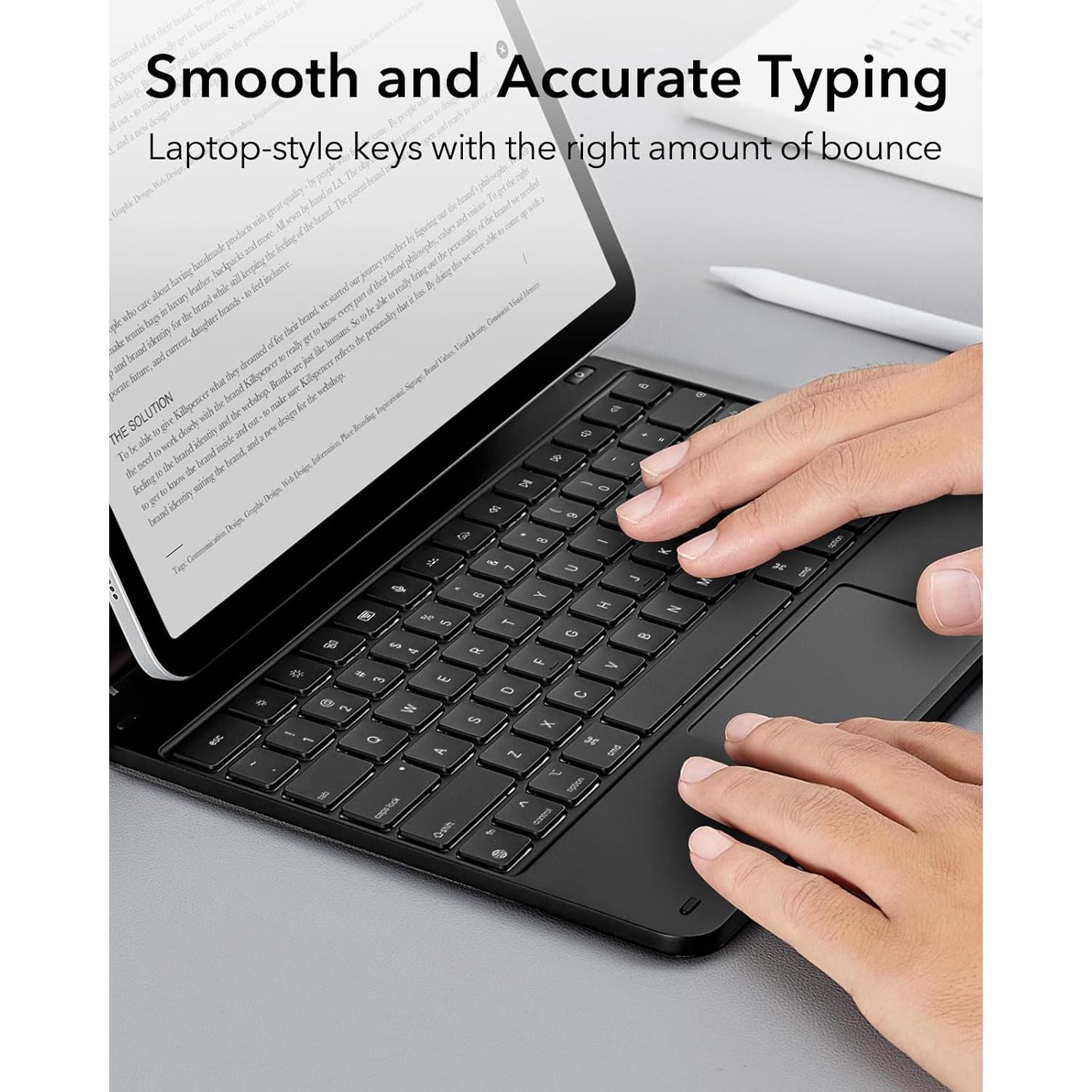 Funda Teclado ESR iPad Air 13 y Pro 12.9, Negro