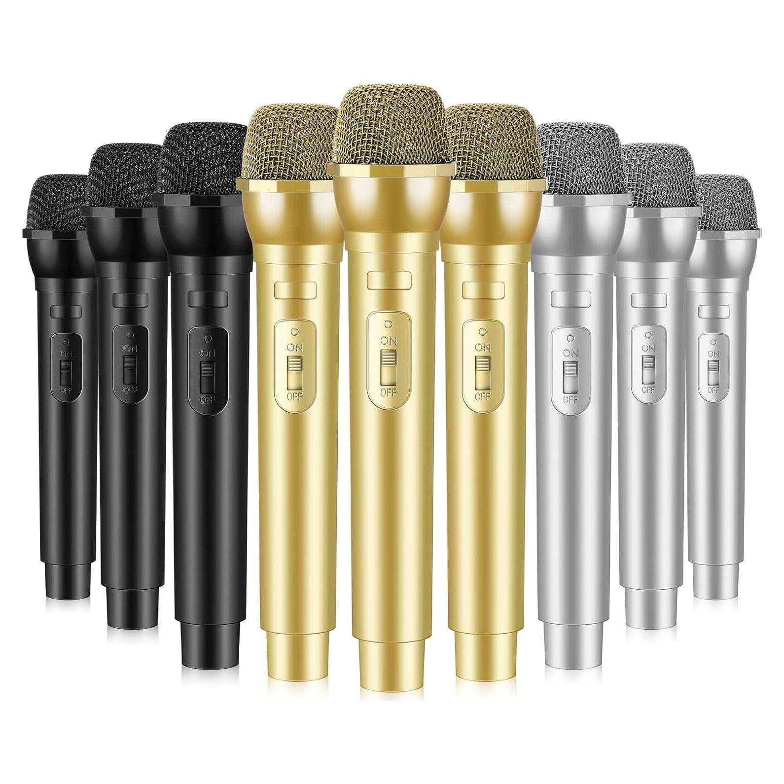 9 Micrófonos de Juguete Sanwuta para Fiesta y Cosplay