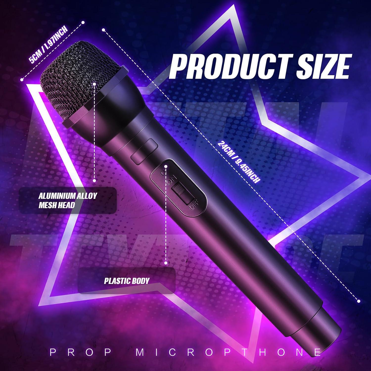 9 Micrófonos de Juguete Sanwuta para Fiesta y Cosplay