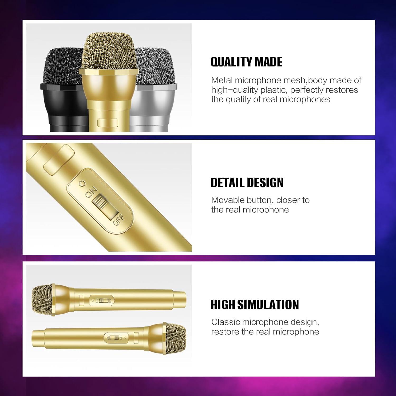 9 Micrófonos de Juguete Sanwuta para Fiesta y Cosplay