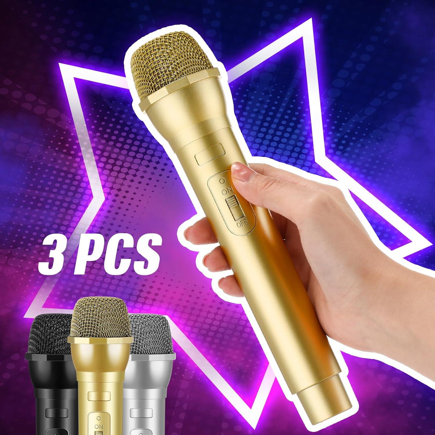 9 Micrófonos de Juguete Sanwuta para Fiesta y Cosplay